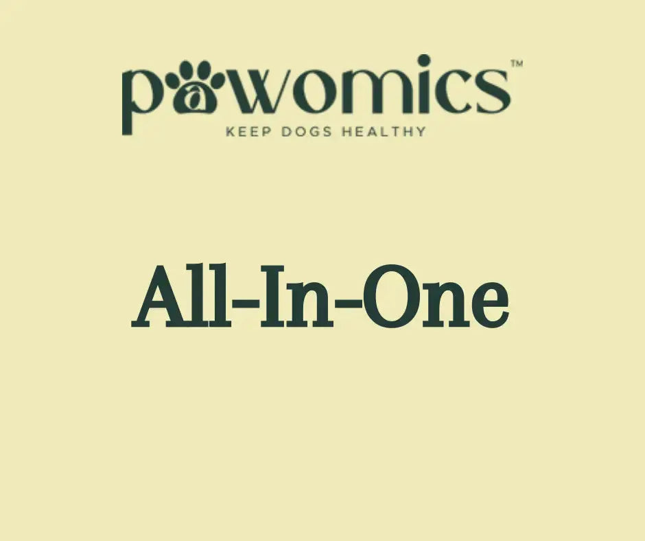 Pawomics All-In-One subscription on a beige background