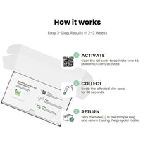 Instructions for using a skincare product with a QR code on a white background
