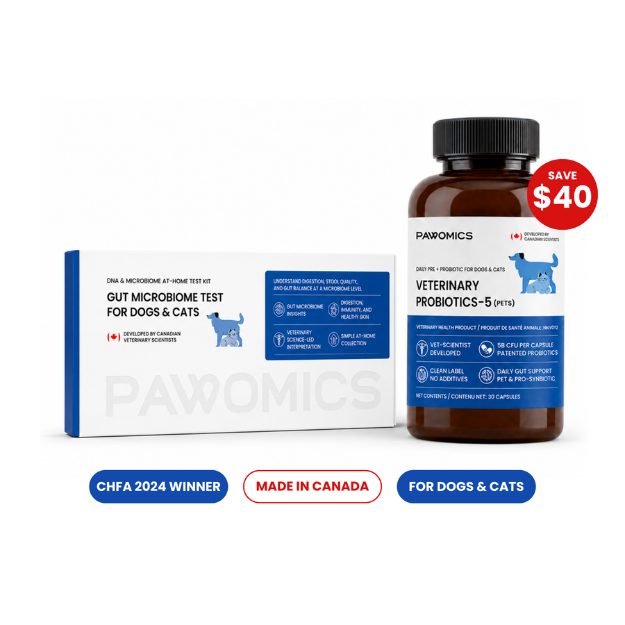 Gut Microbiome Test + Probiotics for Dogs & Cats