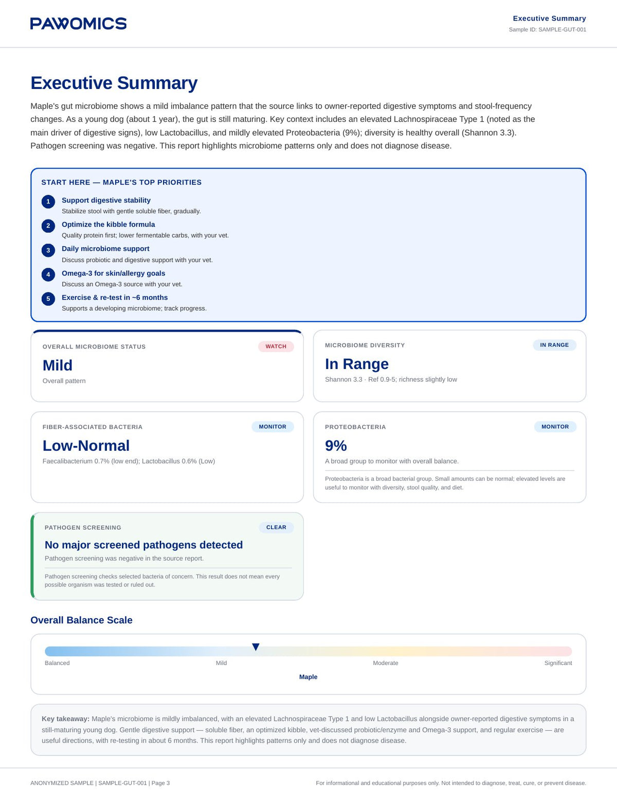 Gut Microbiome Report: Summary